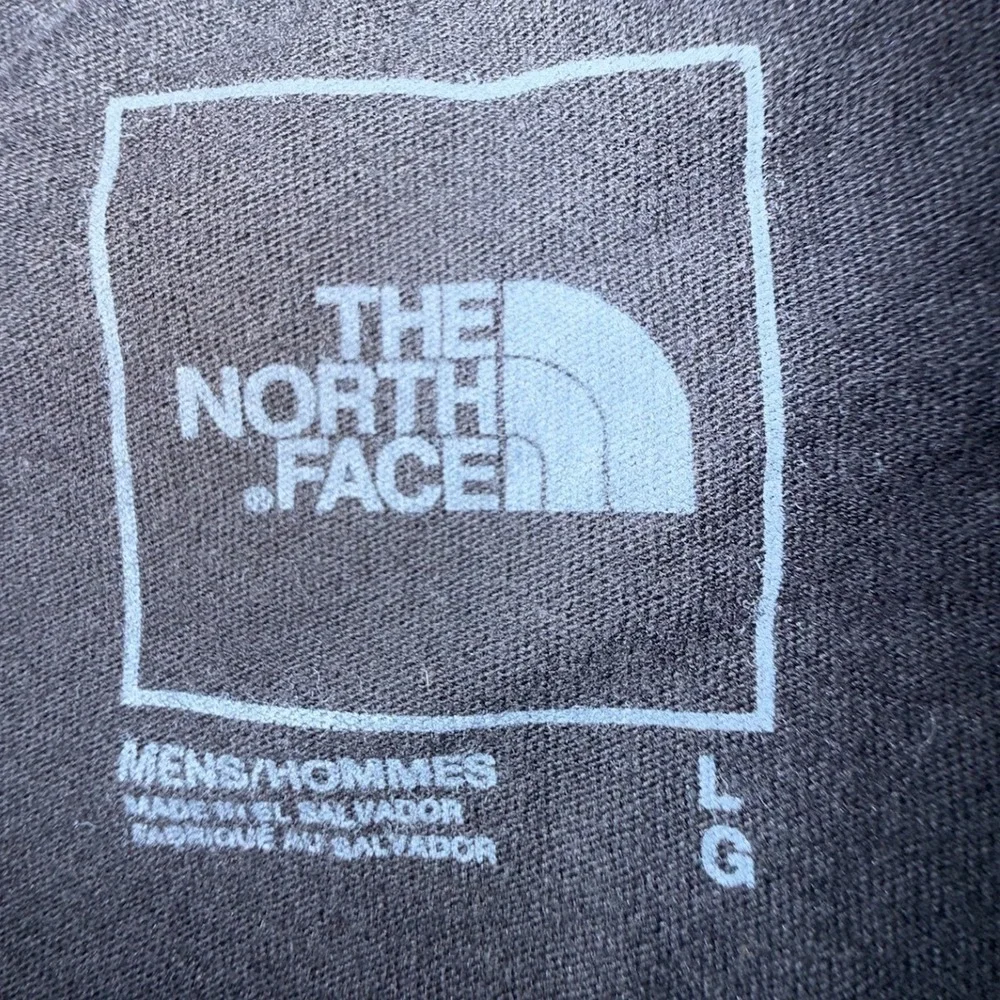 The North Face Mens Black Camo Box Logo Graphic T-Shirt Size Large